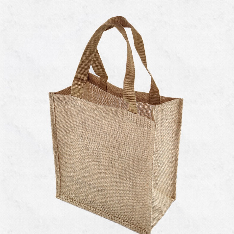 【Professional Customization】Manufacturers Custom Jute Bag Linen Handbag Custom Logo Gift Packaging Retro Small Sack Mulch Linen Bag Wholesale Printable Logo Manufacturers Customized Various Sizes and Styles(minimum 50pcs)