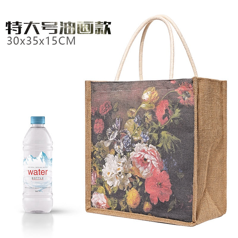 【Professional Customization】Spot Printed Handbags To Work Cotton Shopping Bag Text One-shoulder Linen Collection Canvas BagPrintable Logo Manufacturers Customized Various Sizes and Styles(minimum 50pcs)