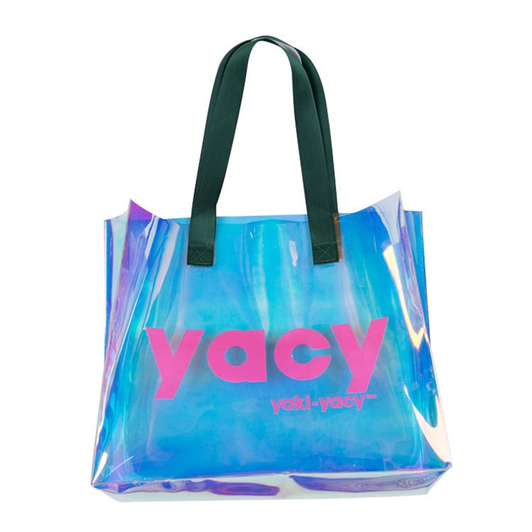 【Professional Customization】Pvc Laser Color Bags Pvc Colorful Bags Waterproof Makeup Laser Handbags Printable Logo Manufacturers Customized Various Sizes and Styles(minimum 50pcs)