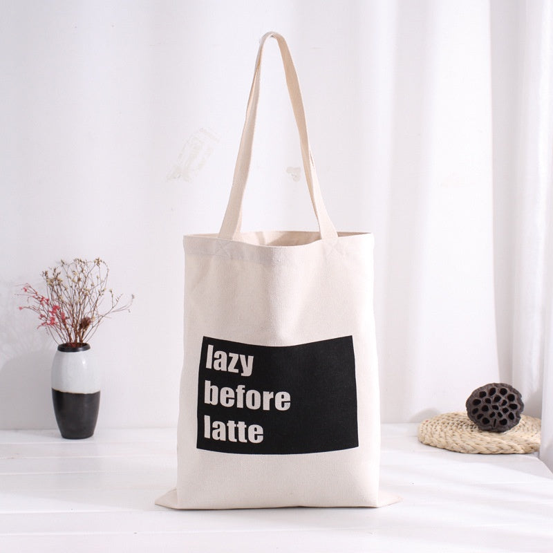 【Professional Customization】Canvas Bag Shopping Handbag Enterprise Custom Advertising Gift Bag Student Cram School BagPrintable Logo Manufacturers Customized Various Sizes and Styles(minimum 50pcs)