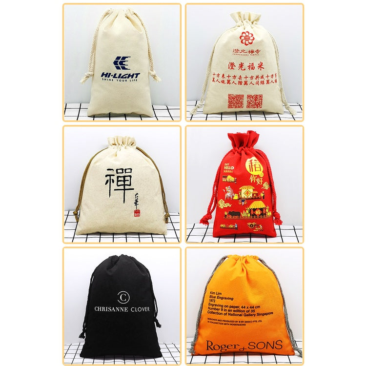 【Professional Customization】Creative Storage Bag Customized Bundle Pocket Customized Canvas Bag Backpack Satchel Color Printed Cotton Bag Printable Logo Manufacturers Customized Various Sizes and Styles(minimum 50pcs)