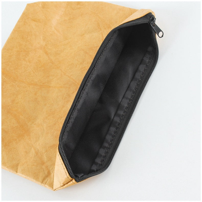 【Professional Customization】Custom Wash Kraft Paper Wash Bags Zipper Bags Can Be Customized Printing Easy To Carry SimplePrintable Logo Manufacturers Customized Various Sizes and Styles(minimum 50pcs)