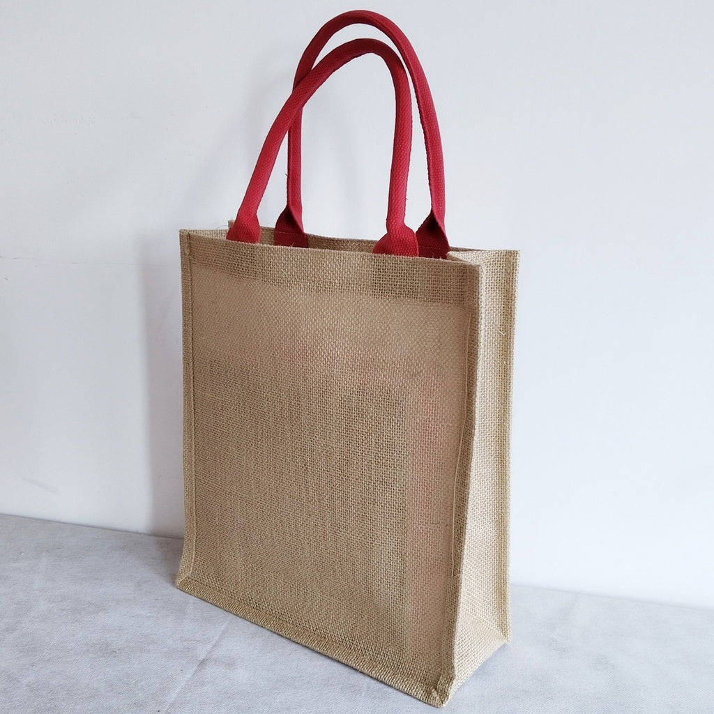 【Professional Customization】Linen Bag Jute Handbag Gift Bag Advertisement Linen Shopping Bag Hand Bag Gift Bag Printable Logo Manufacturers Customized Various Sizes and Styles(minimum 50pcs)