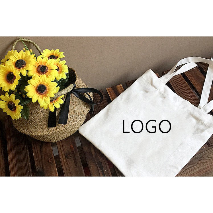 【Professional Customization】Nordic Fashion Popular Small Fresh Canvas Bag Environmental Protection Bag Refreshing Simple Korean Canvas Bag Printable Logo Manufacturers Customized Various Sizes and Styles(minimum 50pcs)