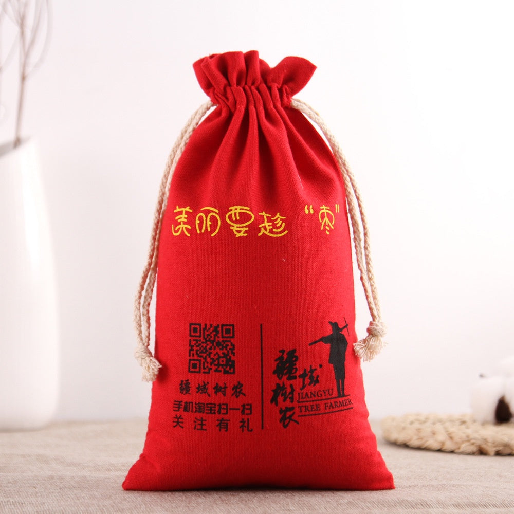 【Professional Customization】Environmental Protection Cotton Bag Rope Bundle Pocket 5 Catties 10 Catty Rice Bag Custom Grain Tea Packaging BagPrintable Logo Manufacturers Customized Various Sizes and Styles(minimum 50pcs)