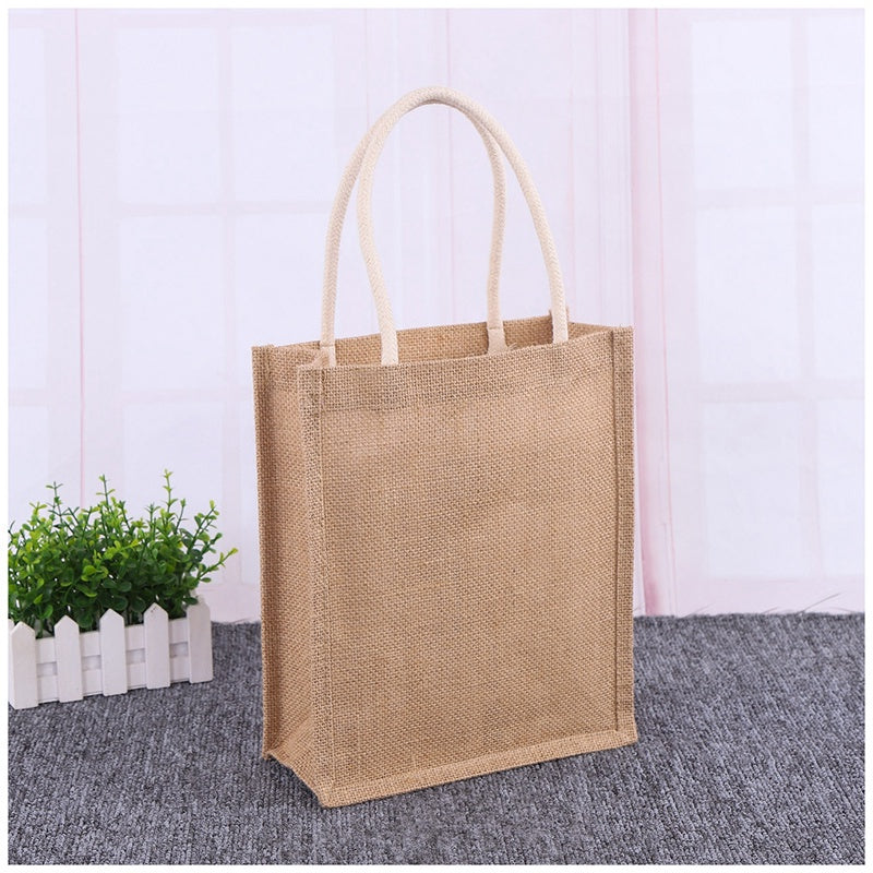 【Professional Customization】Linen Bags Art Linen Shopping Bags Linen Bags Small Fresh Canvas Bags Cotton And Linen Bags Hand-held Printable Logo Manufacturers Customized Various Sizes and Styles(minimum 50pcs)