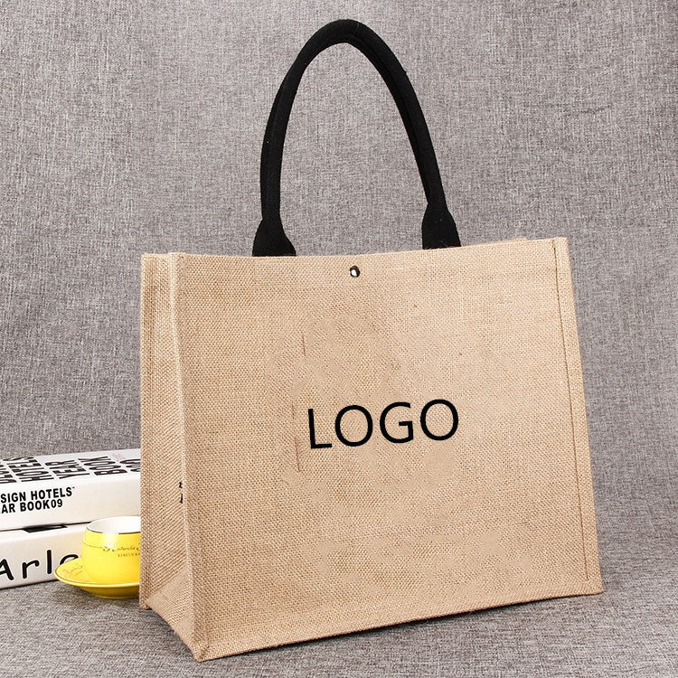 【Professional Customization】Coarse Jute Bag Company Business Activities School Conference Promotional Advertising Clothing Package Printable Logo Manufacturers Customized Various Sizes and Styles(minimum 50pcs)