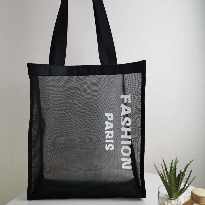 【Professional Customization】Spot Mesh Shopping Bags Customized Ladies Bags Clothing Stores Green Bags Folding Stereo Bags SupportPrintable Logo Manufacturers Customized Various Sizes and Styles(minimum 50pcs)