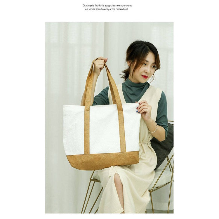 【Professional Customization】Environmental Protection DuPont Paper Handbag Canvas Bag Dual-use One-shoulder Large-capacity Shopping Bags Printable Logo Manufacturers Customized Various Sizes and Styles(minimum 50pcs)