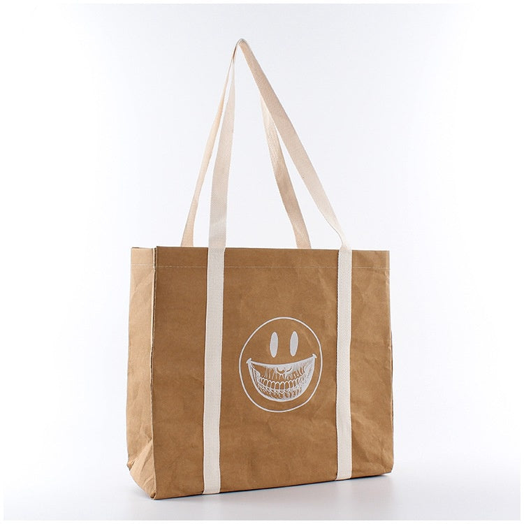 【Professional Customization】Factory Custom Wash Kraff Paper Handbag Shoulder Bag Kraff Paper Double-layer Material Large-capacity Oblique BagPrintable Logo Manufacturers Customized Various Sizes and Styles(minimum 50pcs)